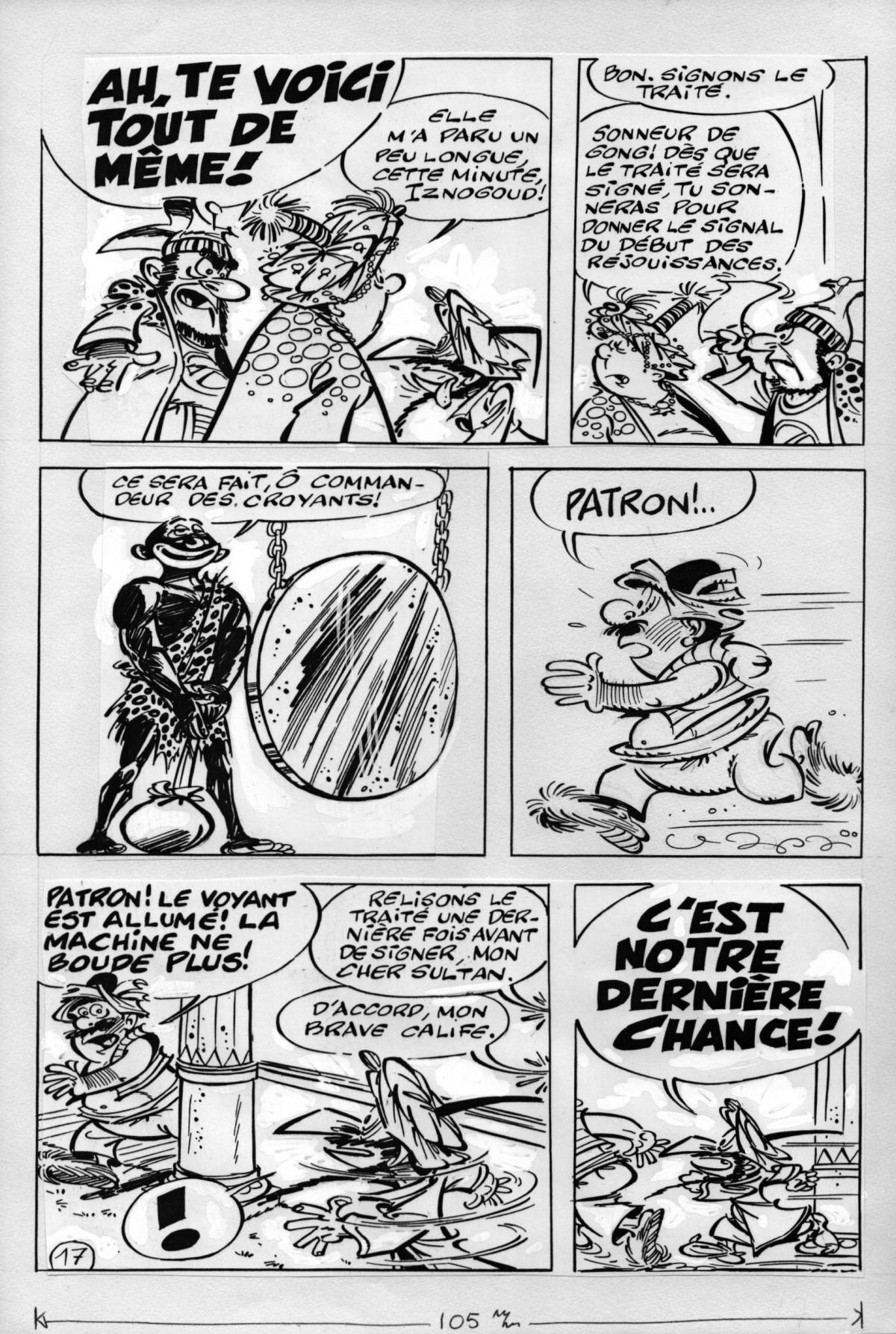 Planche originale 17 pour Iznogoud édition de poche de Jean Tabary