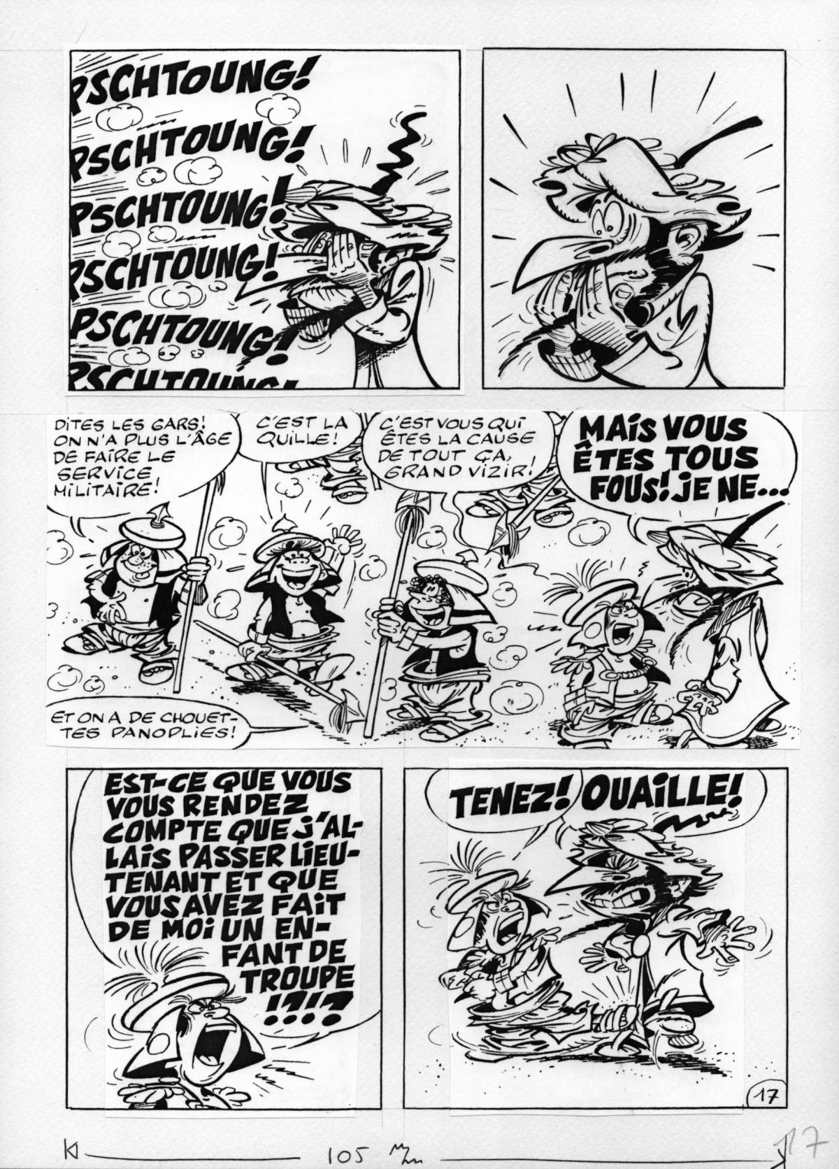 Planche originale 18 pour Iznogoud édition de poche de Jean Tabary