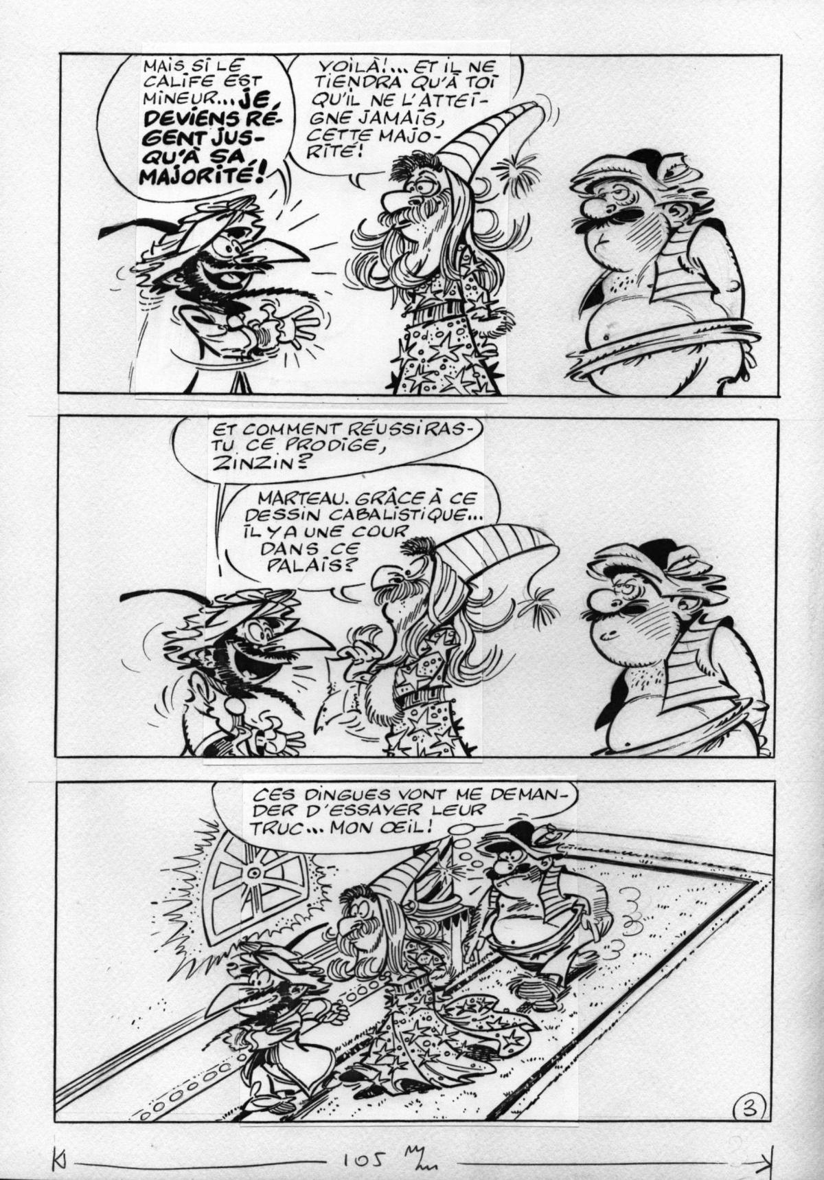 Planche originale 2 pour Iznogoud édition de poche de Jean Tabary