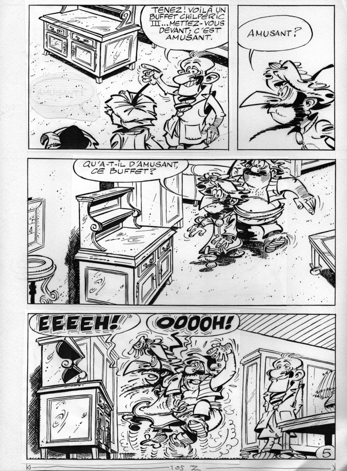 Planche originale 5 pour Iznogoud édition de poche de Jean Tabary