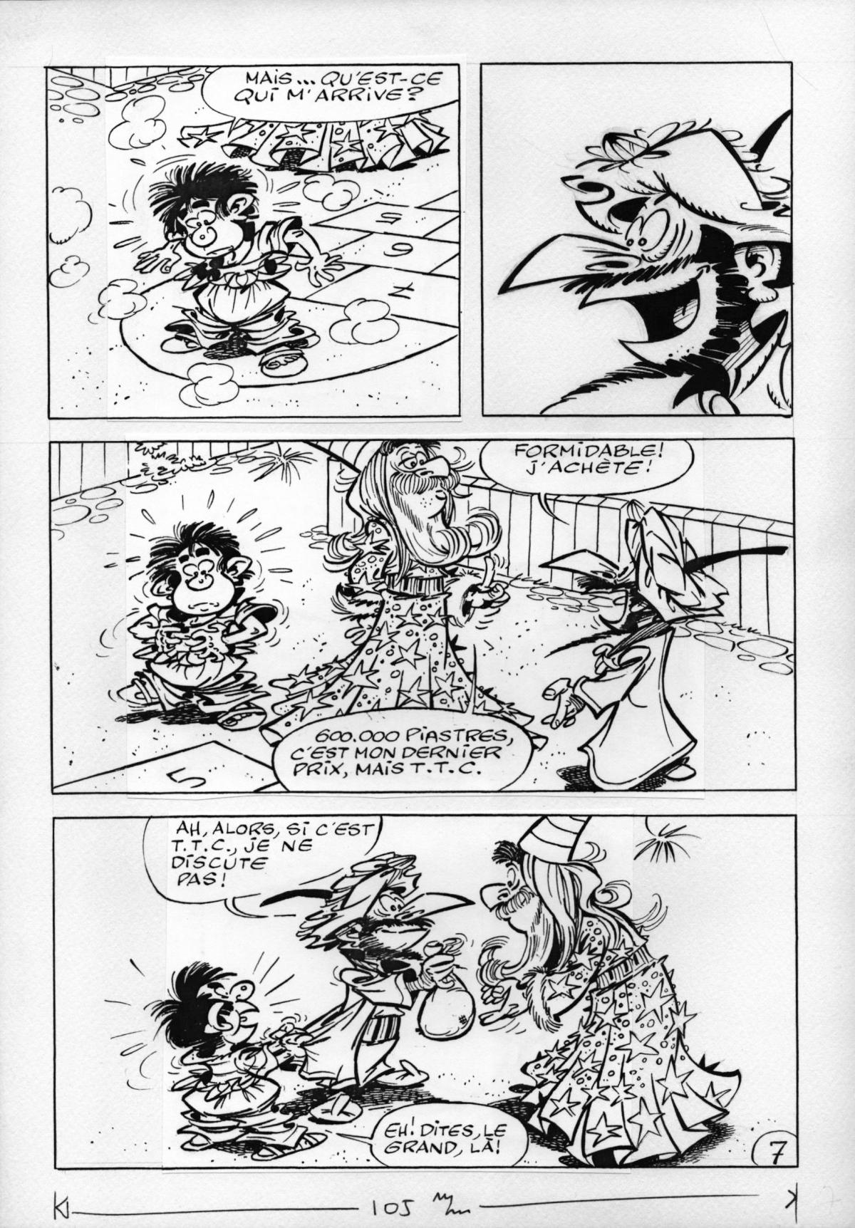 Planche originale 8 pour Iznogoud édition de poche de Jean Tabary