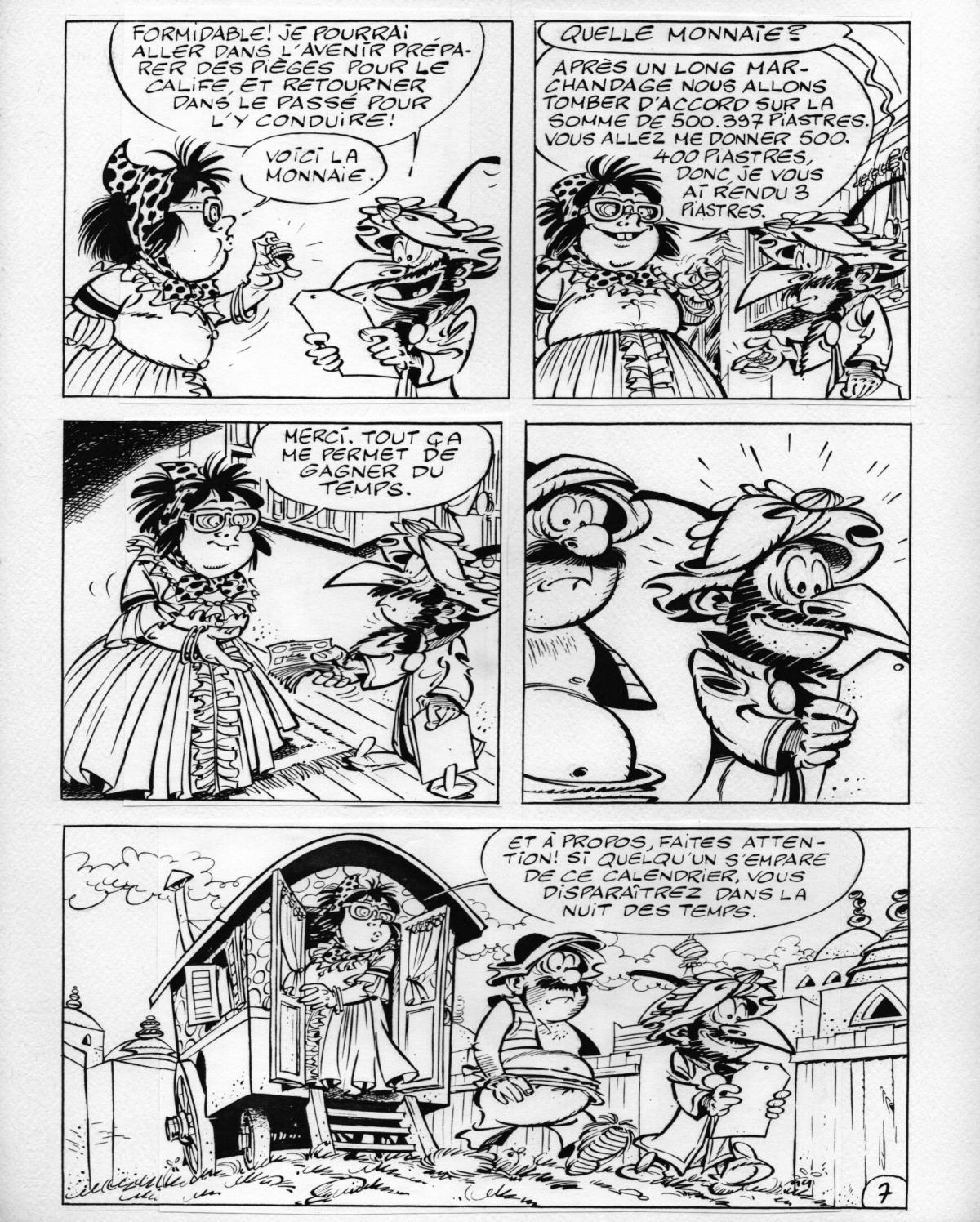 Planche originale 9 pour Iznogoud édition de poche de Jean Tabary