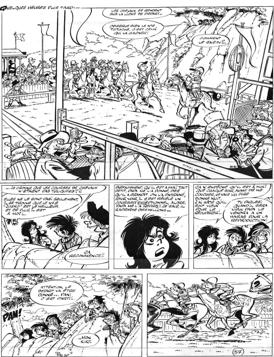 TOTOCHE, planche originale 37 Sa dernière course 