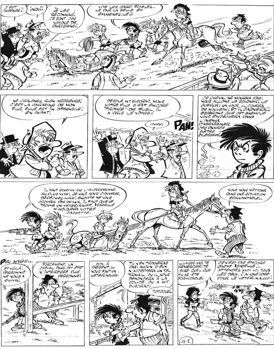 TOTOCHE, planche originale 41 Sa dernière course