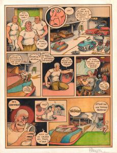 FRANK MARGERIN PRESENTE : Planche originale 7 de l'histoire courte - Marcel Kermes - parue dans le tome 1 de FRANK MARGERIN PRESENTE