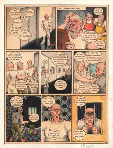 FRANK MARGERIN PRESENTE : Planche originale 4 de l'histoire courte - Marcel Kermes - parue dans le tome 1 de FRANK MARGERIN PRESENTE