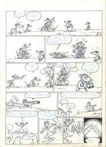 RAT'S : PLANCHE ORIGINALE N°21 TOME 1 de RAT'S En partance pour nulle part