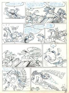 RAT'S : PLANCHE ORIGINALE N°9 TOME 1 de RAT'S  En partance pour nulle part