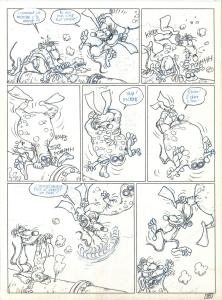 RAT'S : PLANCHE ORIGINALE 35 TOME 1 de RAT'S  En partance pour nulle part