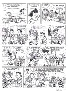 IZNOGOUD : Planche originale 8 Iznogoud Le tr�ne enchant� album Des bougies pour Iznogoud