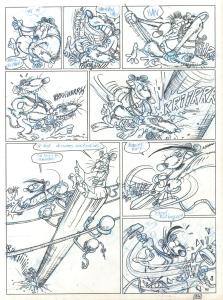 RAT'S : PLANCHE ORIGINALE 34 TOME 2 de RAT'S Quand pousse le bitume