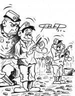 Divers : La pluche. Illustration originale de FRED publi�e dans la revue Quartier Latin