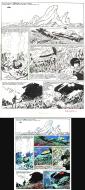 ALVINA : Planche originale 4 de l'�pisode  - Le monde sans soleil -de la s�rie Alvina
