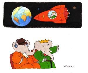 BABAR : Illustration originale page 8 de BABAR
