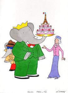 BABAR : Couverture originale du livre 12 de BABAR