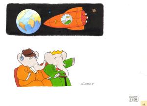 BABAR : Illustration originale page 8 de BABAR