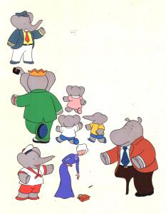BABAR : Celluloide original pages 32-33 de BABAR