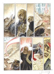 BARRACUDA : Planche originale 48 couleur directe � l'aquarelle s�che tome 6 Barracuda - D�livrance - 