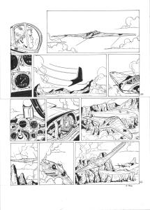 BUCK DANNY : Planche originale 29 BUCK DANNY (classic) tome 8 - Le repaire de l'aigle -