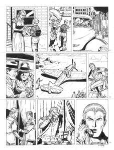 BUCK DANNY : Planche originale 14 BUCK DANNY (classic) tome 11 - L'ombre rouge -