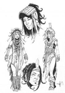 SHEID : Illustration 32 � l'encre de Chine pour le Codex de She�d
