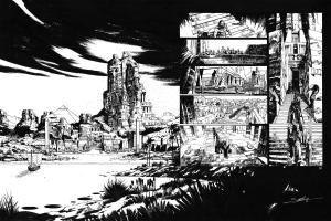 CONAN : Planche originale double 57 - CONAN LE CIMMERIEN - L'Heure du Dragon ( T.12 )