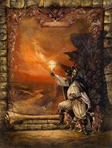 LE GRIMOIRE DU PETIT PEUPLE : Couverture originale pour Le Grimoire du petit peuple Tome 1 - Le Crepuscule