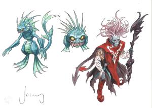 VESPER : Illustration couleur de Sharlaquinn et de cr�atures , personnages de VESPER  par JEREMY