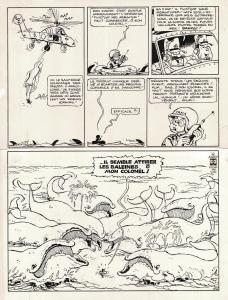 TAKA TAKATA : Planche originale de TAKA TAKATA Gag N°182 De mal en pis par Jo-El AZARA