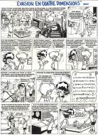 GENIAL OLIVIER : Planche originale 1 de la s�rie GENIAL OLIVIER -�vasion en quatre dimensions-  par Jacques DEVOS