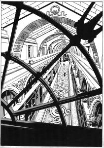 Divers : Illustration originale d'une Galerie Parisienne