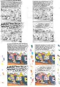 Divers : Gag original complet de Philippe VUILLEMIN : Un moment de d�tente offert par Boeing. Mise en couleur vendue avec l'original en noir et blanc � l'encre de Chine