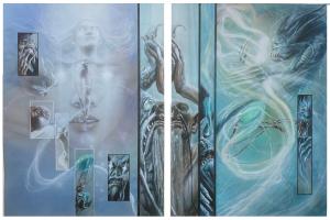 LA DYNASTIE DES DRAGONS : Double planche originale 178 et 179 de la Dynastie des Dragons Tome 3