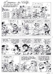IZNOGOUD : Planche originale Iznogoud N�1 l'examen du Calife Album Moi Calife