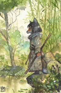 FANG : Peinture originale � l'aquarelle de Fang