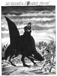 Divers : Illustration originale La belle nuit pour un homme mort, hommage � Henri Verne