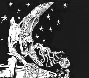 NECRONOMICKEY : Double planche originale du chapitre 1 : La Nuit � boire de NECRONOMICKEY