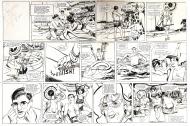 Divers : Double planche originale LES COPAINS parue dans Le journal de Mickey n� 581 par Paul GILLON