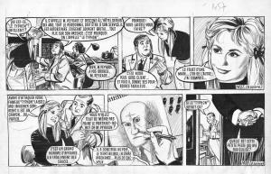 13 rue de l'Espoir : 13 rue de l'espoir demi planche originale �pisodes 1457 � 1458 par Paul GILLON