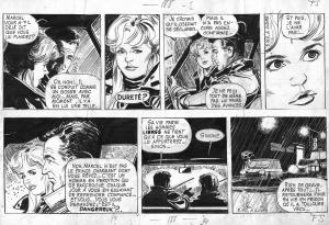 13 rue de l'Espoir : 13 rue de l'espoir demi planche originale �pisodes 3169 � 3170 par Paul GILLON