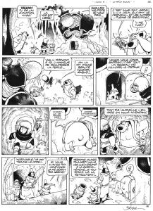 HUGO : Planche originale 35 d'Hugo Tome 5 - LA PERLE BLEUE -