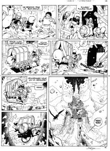 HUGO : Planche originale 43 d'Hugo Tome 5 - LA PERLE BLEUE -