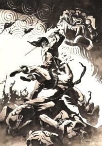 Divers : Illustration originale CONAN - Beyond the black river - publi� dans 