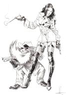 CHASTITY BLAZE : Illustration originale Docteur Cachou et Dahlia Venom par MIKA
