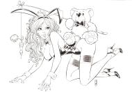 PIN UP : Illustration originale -Pin-Up Bunny par MIKA