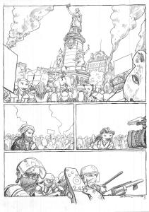 IMPACT : Planche Originale 35 de Impact au crayon sur papier