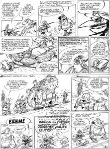 IZNOGOUD : IZNOGOUD, planche originale 4 Le d�fi