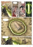 LA COMPLAINTE DES LANDES PERDUES : Mise en couleur originale � l'aquarelle de la planche 48 COMPLAINTE DES LANDES PERDUES - Guinea Lord -