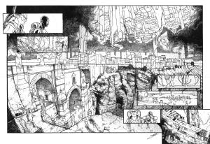 KHAAL, CHRONIQUES D'UN EMPEREUR GALACTIQUE : Double planche originale 24 et 25 - KHAAL CHRONIQUES D'UN EMPEREUR GALACTIQUE - Livre second (T.02)