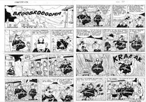 L'AGENT 212 : Planches originales gag en 2 pages n�36 de L'Agent 212